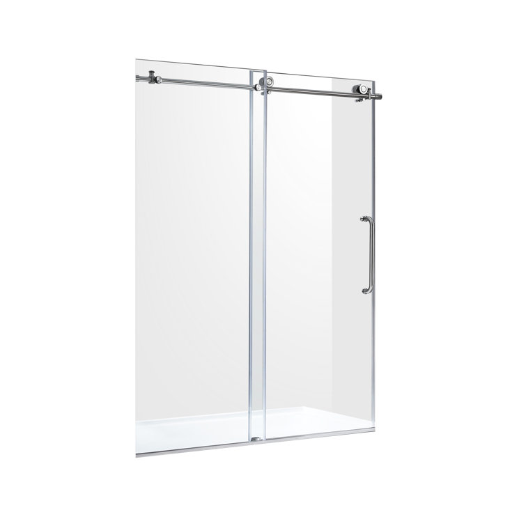 Madam Series 60" x 76" Brushed Nickel Frameless Sliding Shower Door