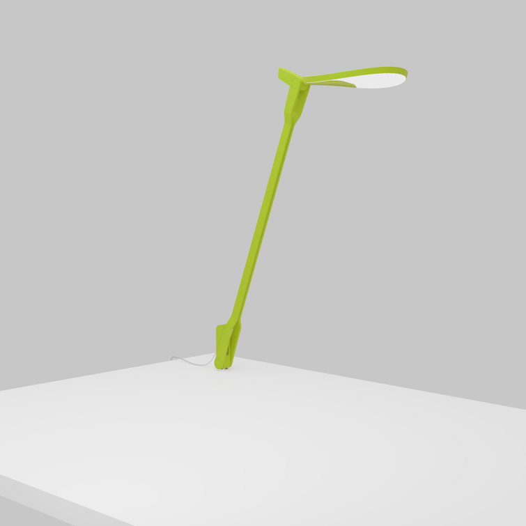 Splitty Matte Leaf Green Adjustable LED Clip-on Lamp with USB