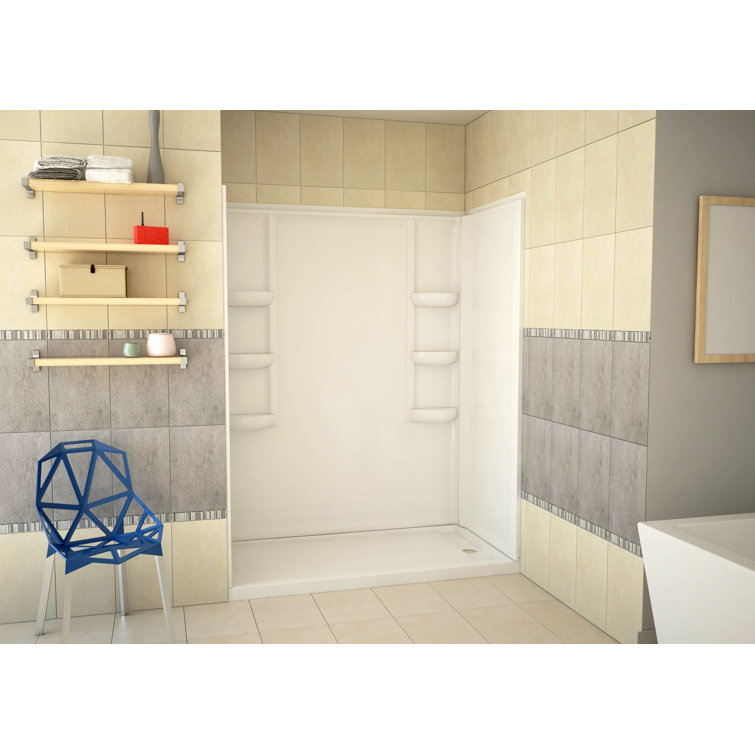 Vasu 60'' x 36'' White Acrylic Shower Wall System