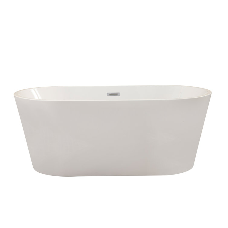 Cielo 67.3'' White Freestanding Acrylic Bathtub