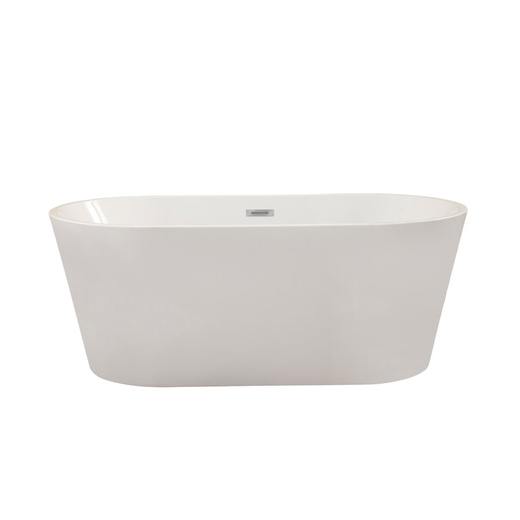 Cielo 67.3'' White Freestanding Acrylic Bathtub