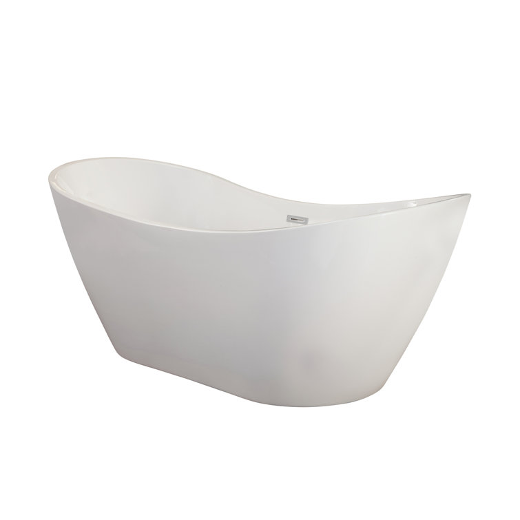 Alana 70'' White Freestanding Acrylic Soaking Bathtub