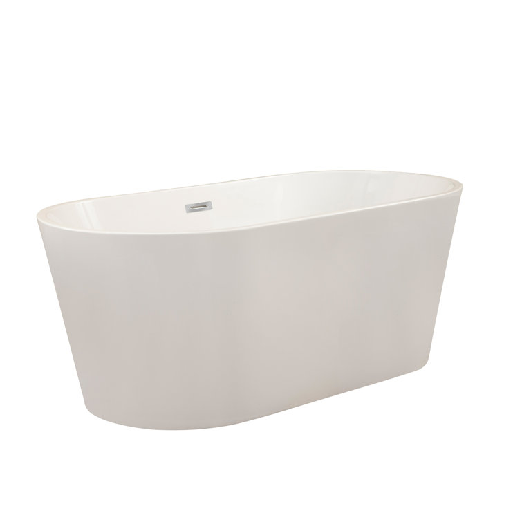 Cielo 67.3'' White Freestanding Acrylic Bathtub