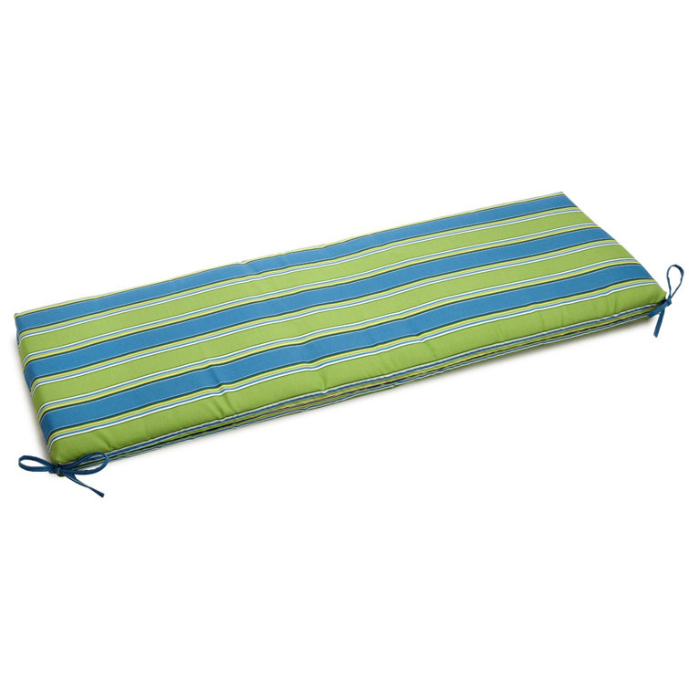 Luxury Azure 57" Outdoor Loveseat Cushion with Velcro Ties