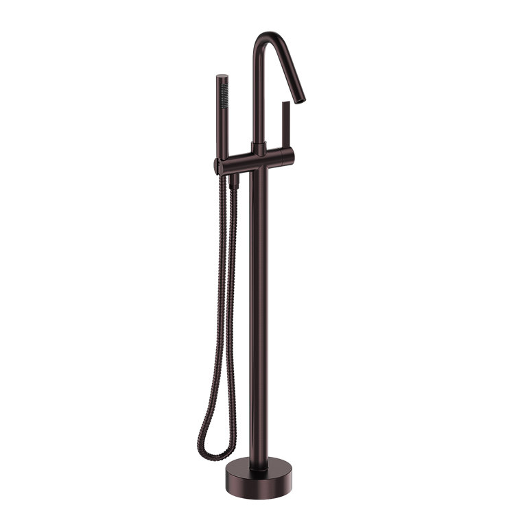 Oil Rubbed Bronze Freestanding Tub Filler with Handshower