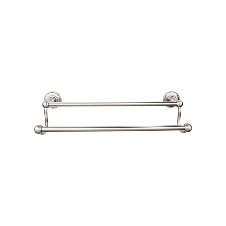 Brushed Satin Nickel Double Wall Mounted Towel Bar