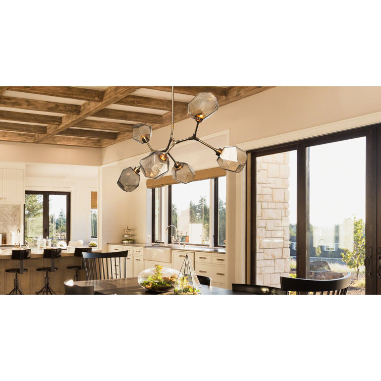 Gem Branching Bubble Bronze Crystal 24" Kitchen Suspension