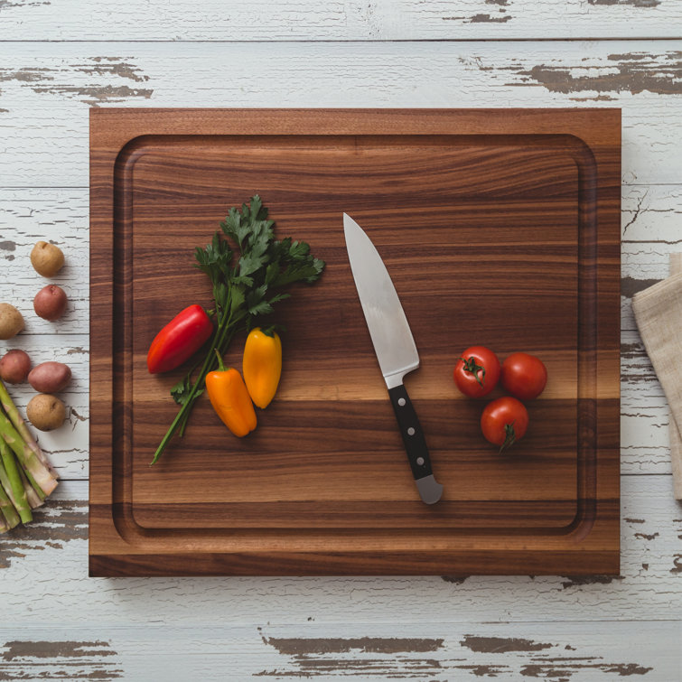 John Boos Reversible Walnut Wood Cutting Board with Juice Groove