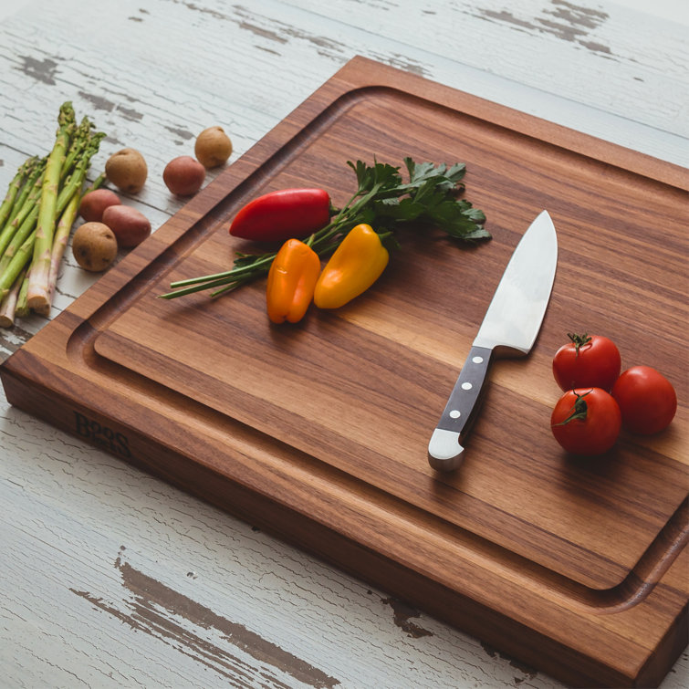 John Boos Reversible Walnut Wood Cutting Board with Juice Groove