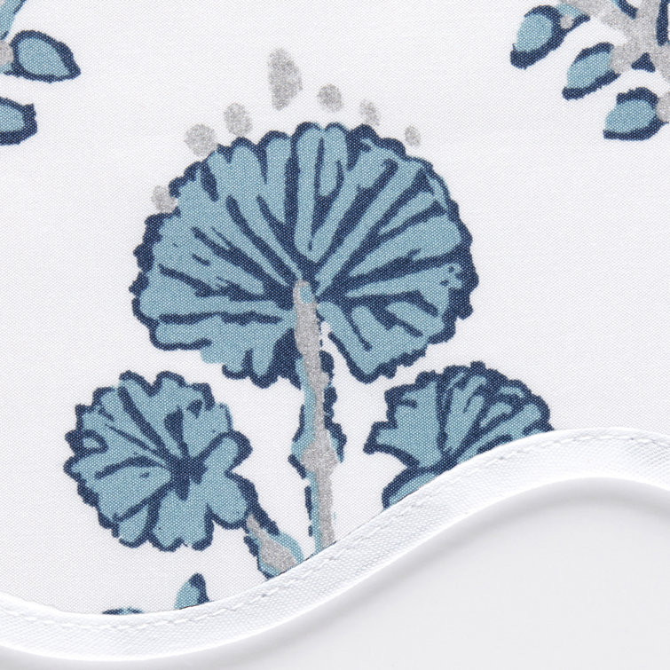 Joplin Mineral Blue Cotton Standard Sham with Scalloped Edges