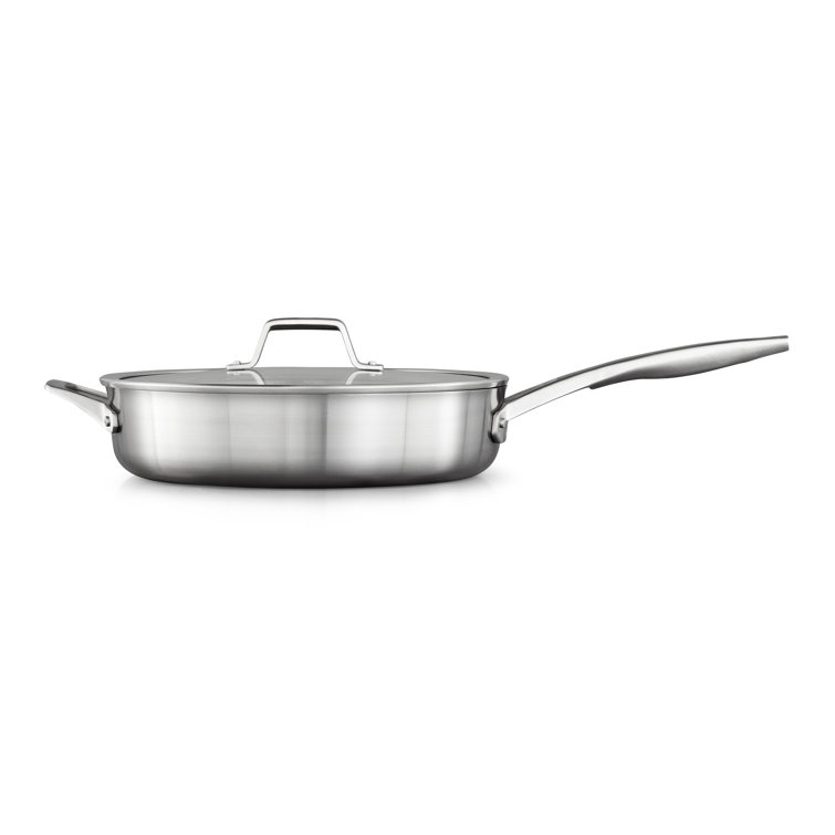 Calphalon Premier 5-Quart Stainless Steel Saute Pan with Lid