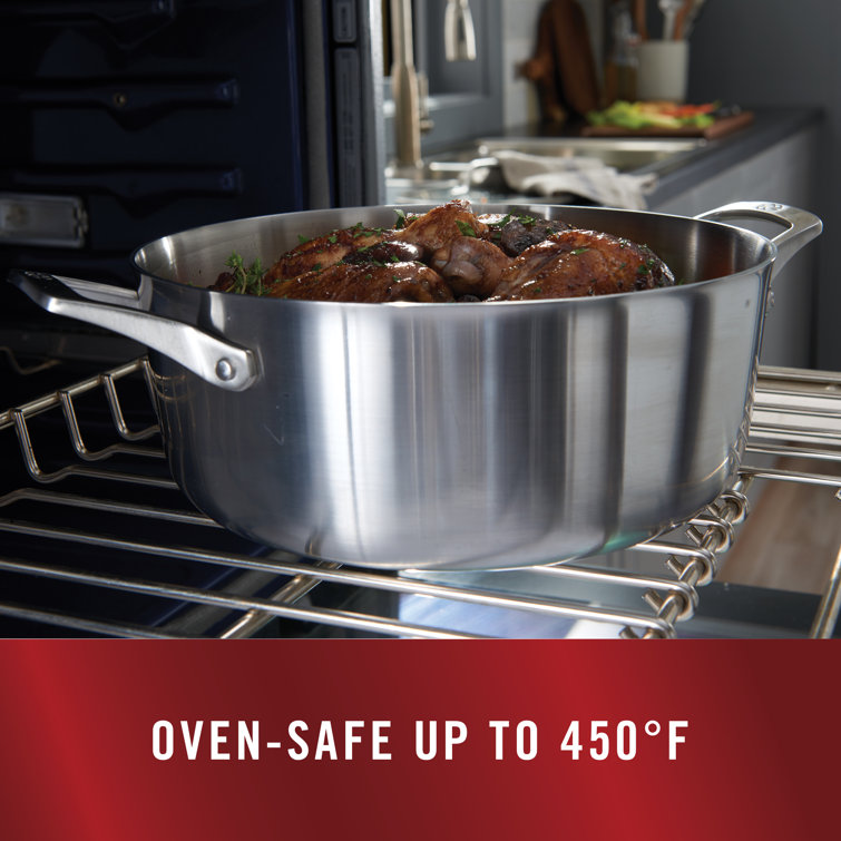 Calphalon Premier 5-Quart Stainless Steel Saute Pan with Lid