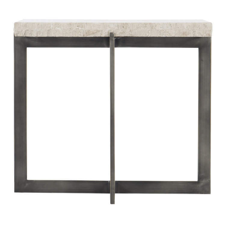 Transitional Brown and White Square Cocktail Table with Storage