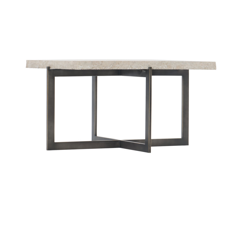 Transitional Rectangular Cocktail Table with Brown/White Storage