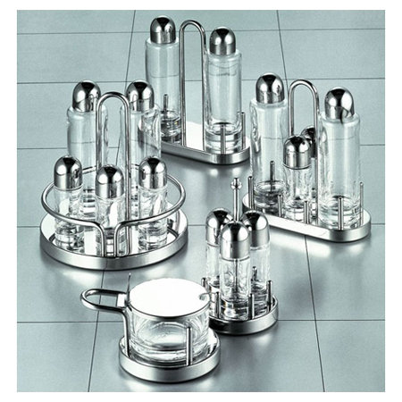 Stainless Steel and Glass Olive Oil Dispenser Set