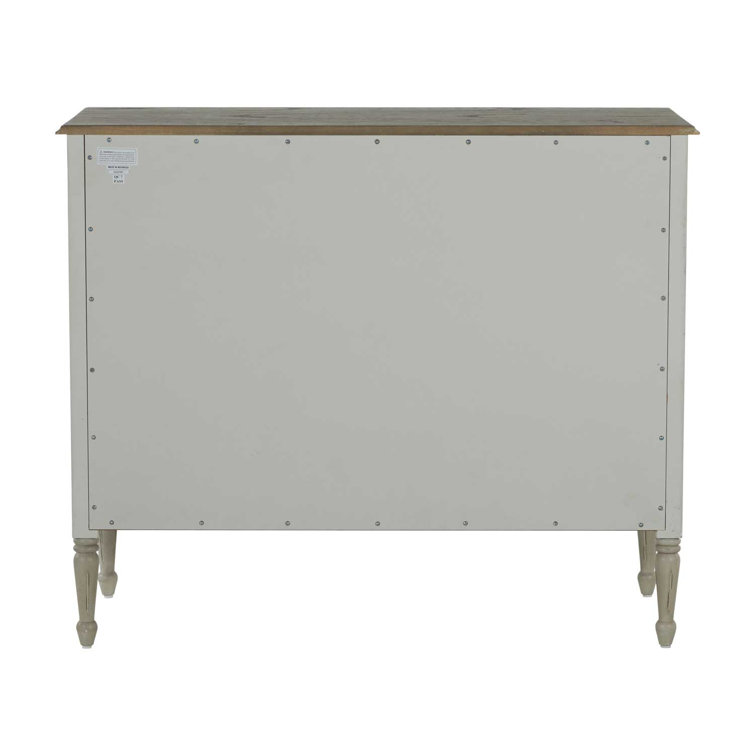 Caroline Coastal Gray & White Mahogany 4-Drawer Chest