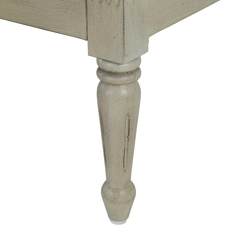 Caroline Coastal Gray & White Mahogany 4-Drawer Chest