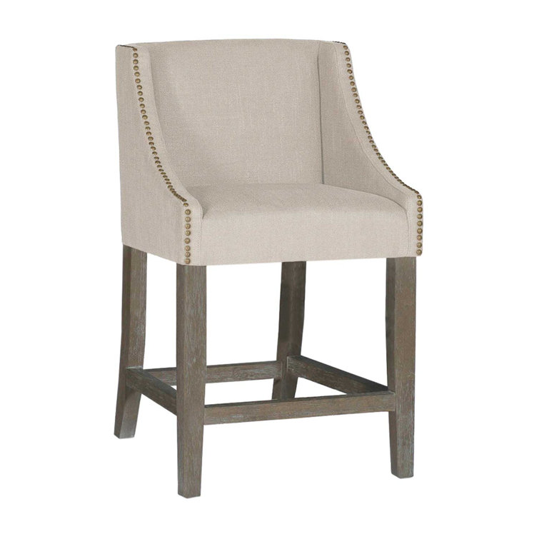 Gabby Winston Burnished Oak 24" Transitional Counter Stool