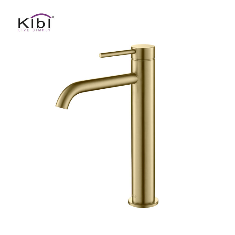 Chrome High Arc Single Handle Vessel Sink Faucet