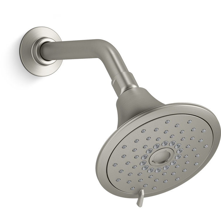 Vibrant Brushed Nickel Multi-Head Wall Mounted Showerhead