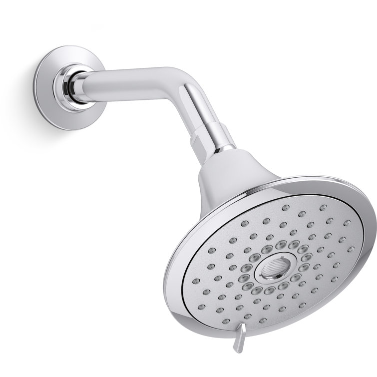 Polished Chrome Multifunction Wall Mounted Showerhead with Pulse