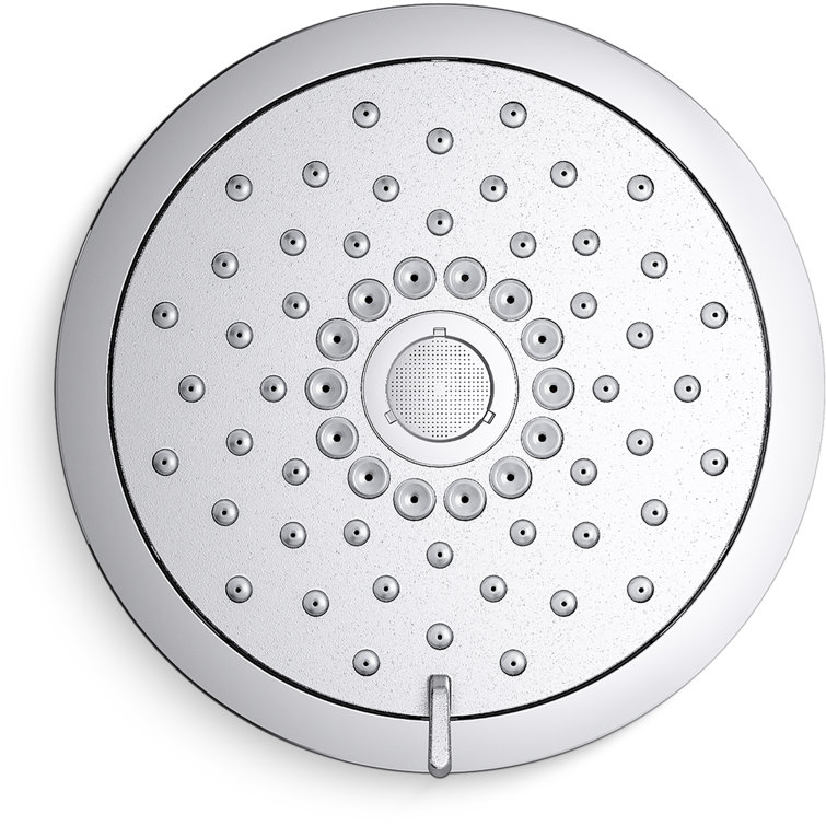 Polished Chrome Multifunction Wall Mounted Showerhead with Pulse