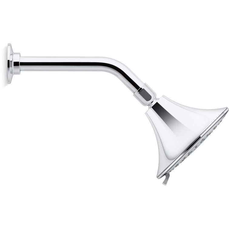 Polished Chrome Multifunction Wall Mounted Showerhead with Pulse