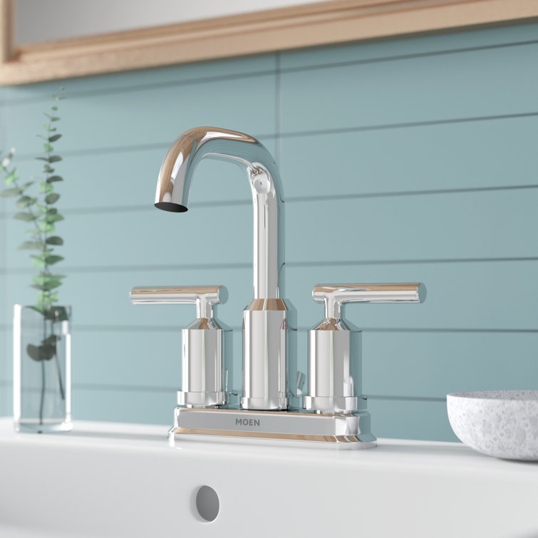 Gibson Chrome Two-Handle Centerset High Arc Bathroom Faucet