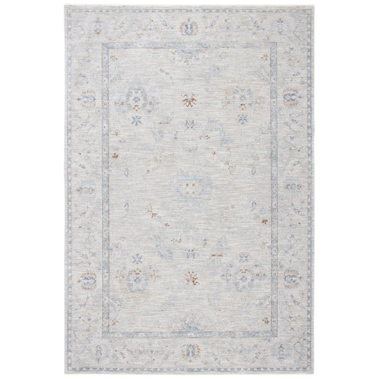 Transitional Duncan Hand-Knotted Grey Oriental 9' x 12' Area Rug