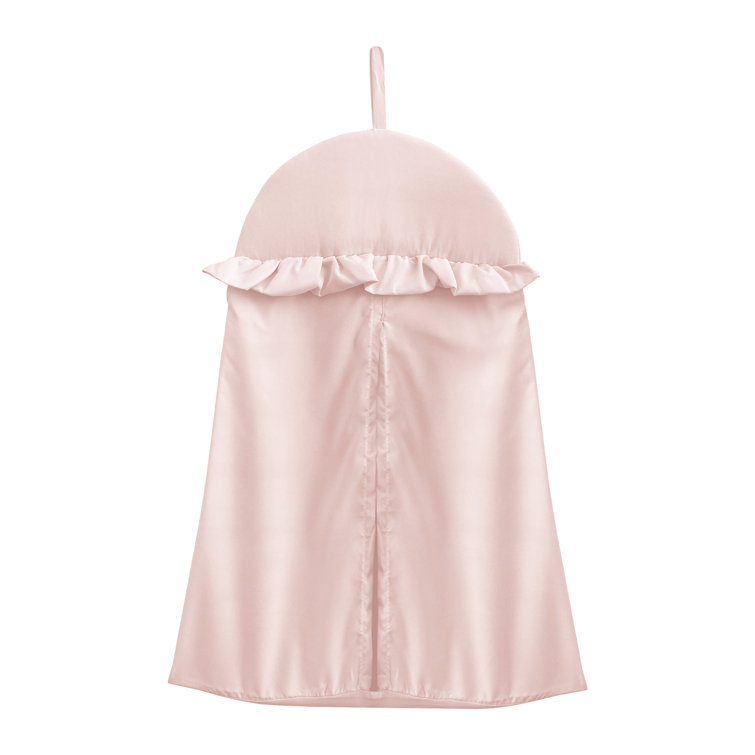 Blush Pink Microfiber Ruched Diamond Toddler Comforter Set