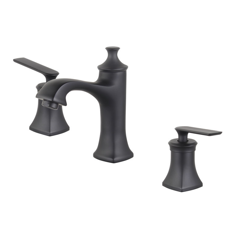 Aversa 6'' Matte Black Stainless Steel Widespread Bathroom Faucet