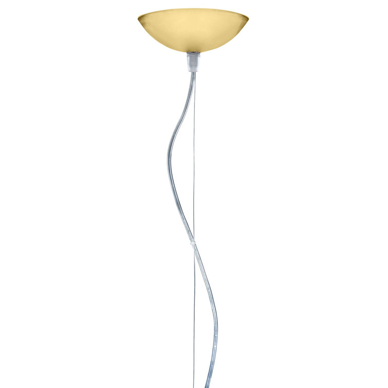 Matte White LED Sphere Pendant Light with Transparent Finish