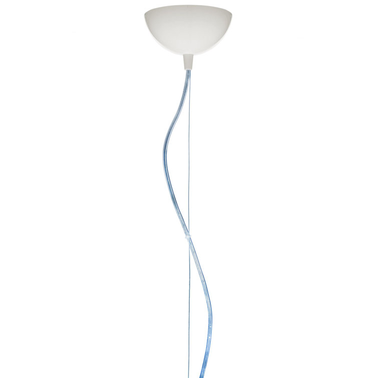 Matte White LED Sphere Pendant Light with Transparent Finish