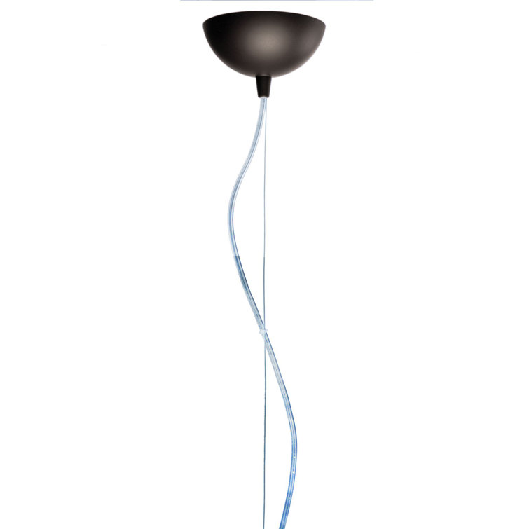 Matte White LED Sphere Pendant Light with Transparent Finish