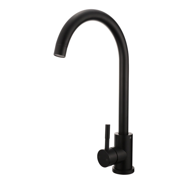 Black Stainless Steel Single Lever Kitchen Faucet
