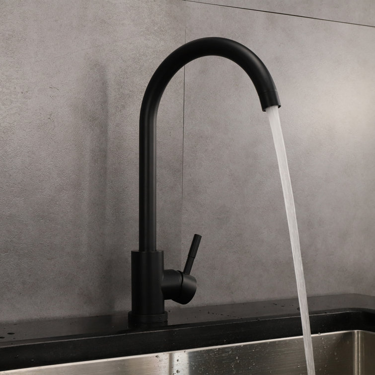 Black Stainless Steel Single Lever Kitchen Faucet