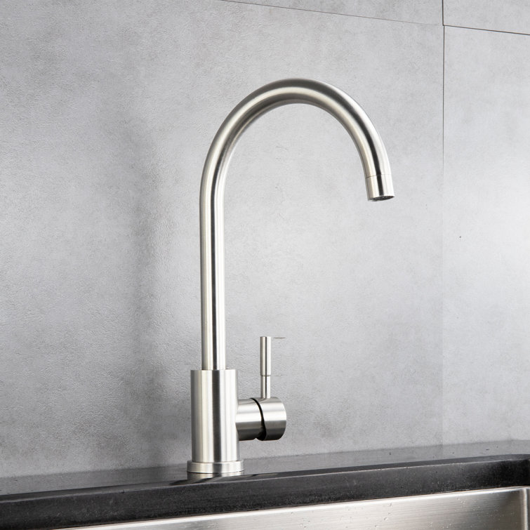 Brushed Nickel Stainless Steel Kitchen Faucet