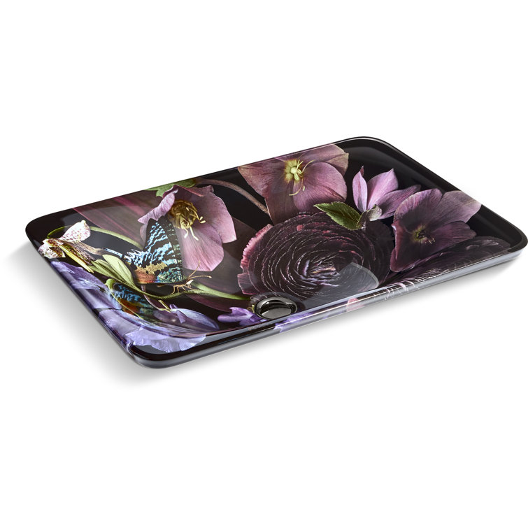 Dutchmaster Midnight Floral 21" Ceramic Wading Pool Sink