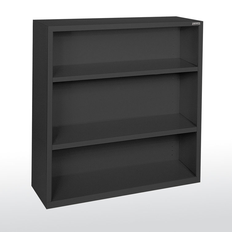 Black Adjustable Steel 72" Bookcase with Shelves