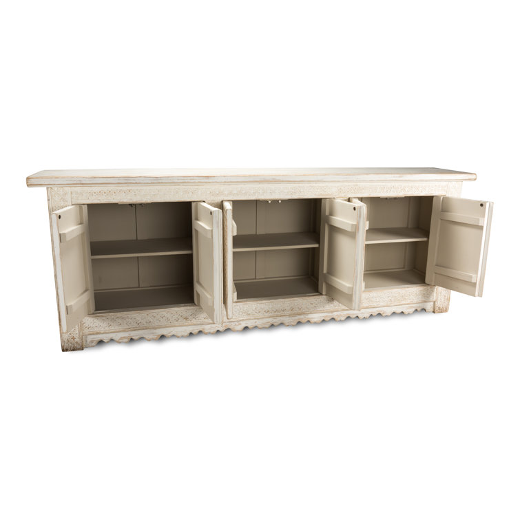 Persian 98'' Antique White Solid Wood Sideboard