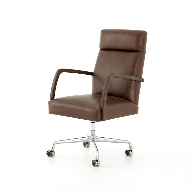 Bryson High-Back Knoll Natural Swivel Task Chair in White