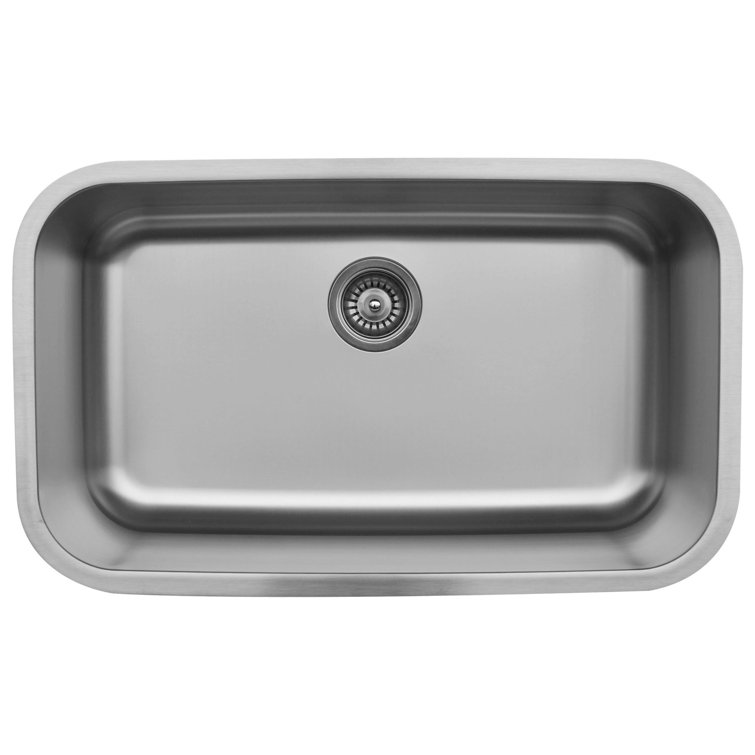 Stainless Steel Single Bowl Drop-In Kitchen Sink Kit