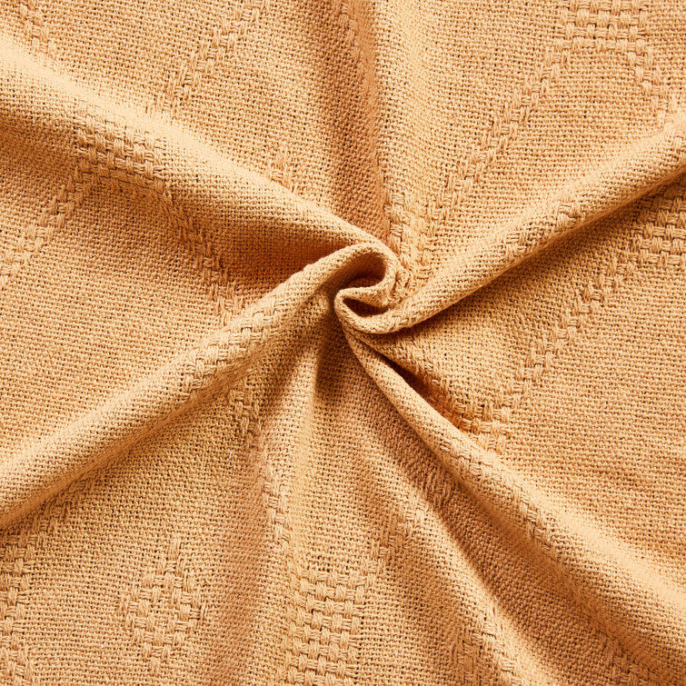 Cinnamon Cotton Reversible Throw Blanket, 50" x 60", 2-Pack