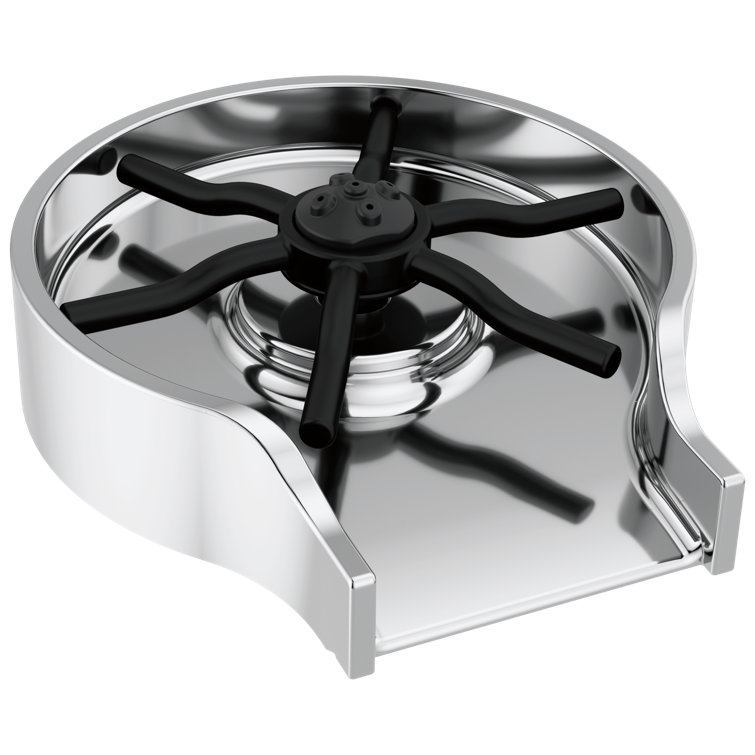 Chrome Stainless Steel Modern Glass Rinser