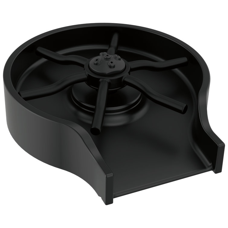 Matte Black Stainless Steel Glass Rinser with Pull-out Spray