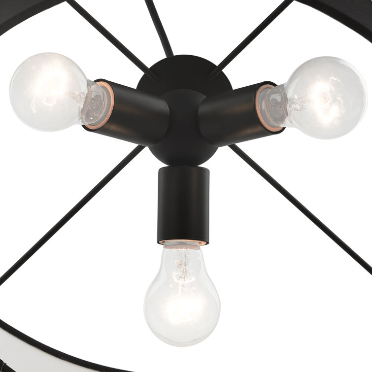 Bainbridge 20" Black LED Indoor/Outdoor Drum Chandelier
