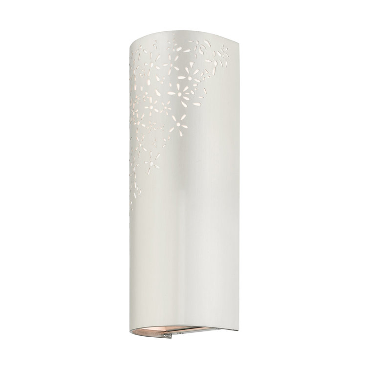 Noria Brushed Nickel 2-Light ADA Compliant Sconce with Off-White Linen Shade