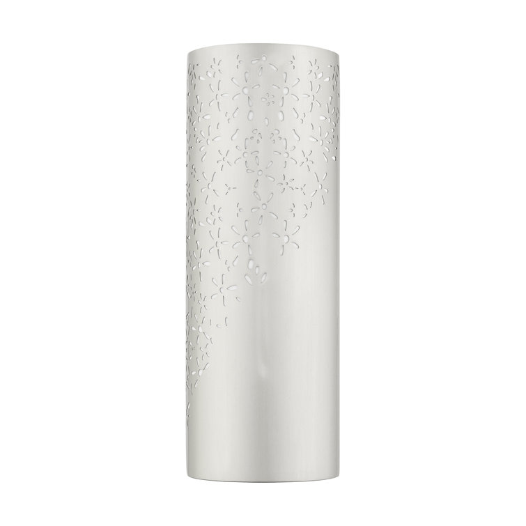 Noria Brushed Nickel 2-Light ADA Compliant Sconce with Off-White Linen Shade