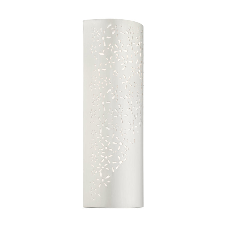 Noria Brushed Nickel 2-Light ADA Compliant Sconce with Off-White Linen Shade