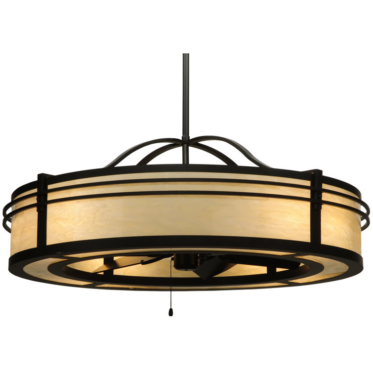 Sargent 8-Light Oil Rubbed Bronze Low Profile Drum Chandelier with Creme Diffuser